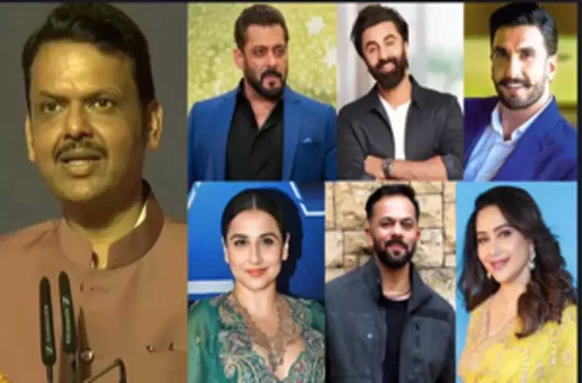 फडणवीस के शपथ ग्रहण समारोह में शामिल हुए फिल्म इंडस्ट्री के सितारे